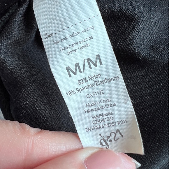 G21 Womens Black Fringe Bandeau Tube Bikini Top Medium - Picture 7 of 7